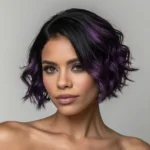 modelo1 con corte de pelo media melena y maquillaje a juego | Centro de estética y peluquería Marfil